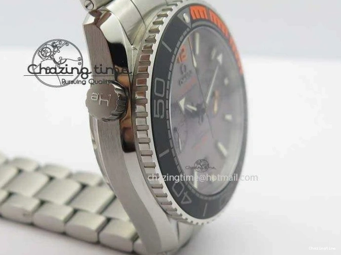 1223 Planet Ocean Master Chronometer Chrono SS OM 1:1 Best Edition Gray Dial On SS Bracelet A Reliable 8180